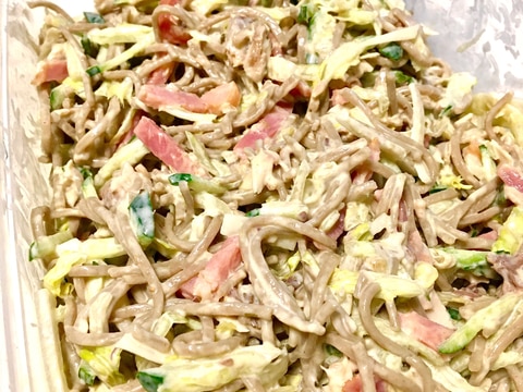 蕎麦が余ったらぜひ☆さっぱり蕎麦サラダ